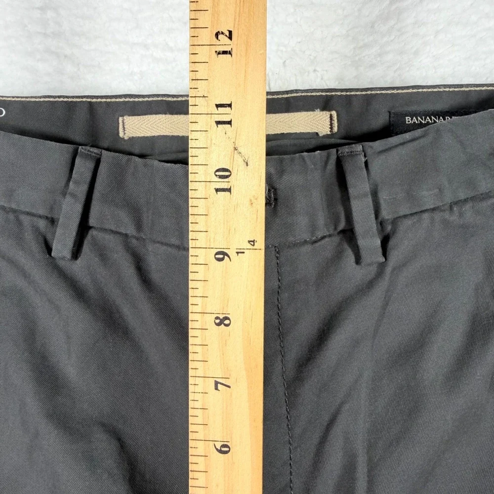 Banana Republic Lived-In Chino Mens 31x32 Dark Gray Skinny Fit Stretch Pants